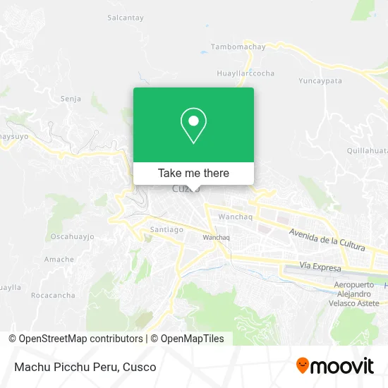 Machu Picchu Peru map