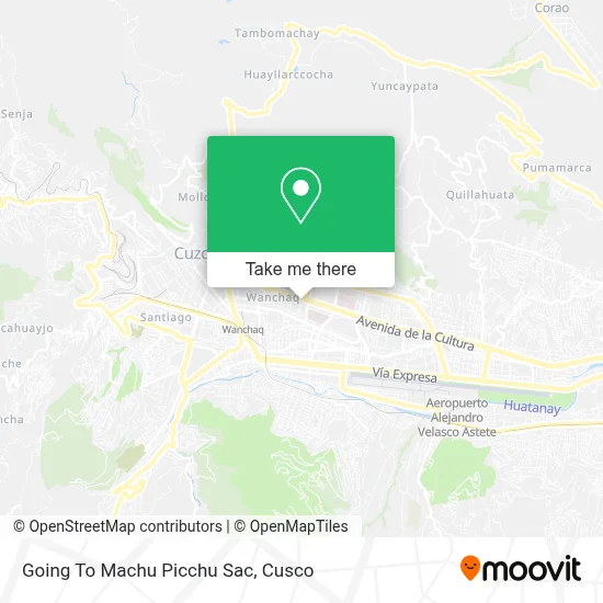 Going To Machu Picchu Sac map