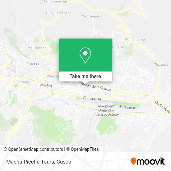 Machu Picchu Tours map