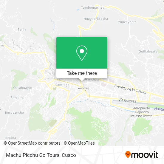 Machu Picchu Go Tours map