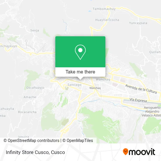 Infinity Store Cusco map