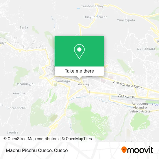 Machu Picchu Cusco map