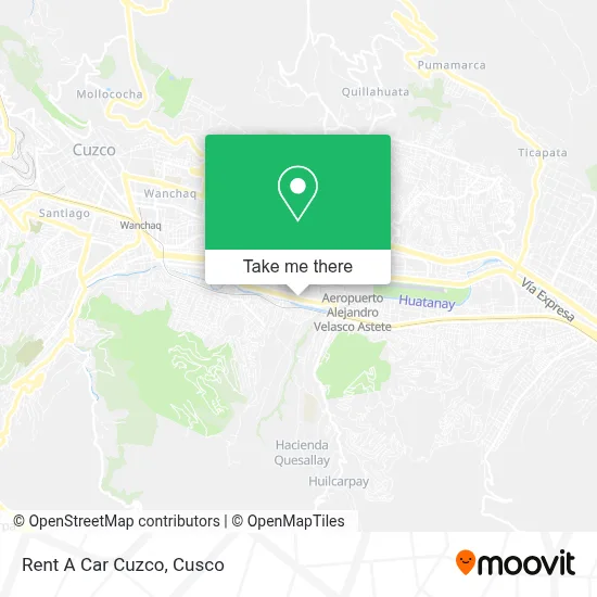 Rent A Car Cuzco map