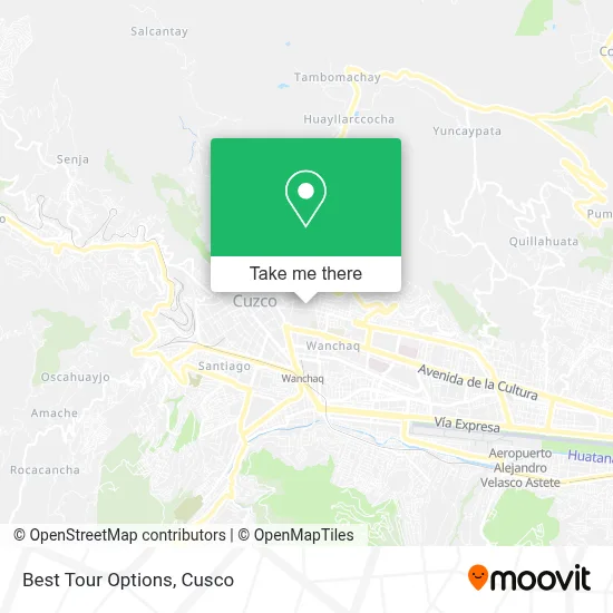 Best Tour Options map