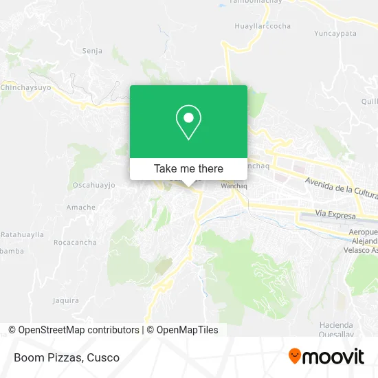 Boom Pizzas map