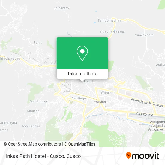 Inkas Path Hostel - Cusco map