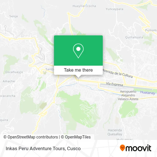 Inkas Peru Adventure Tours map