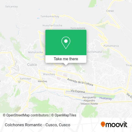 Colchones Romantic - Cusco map