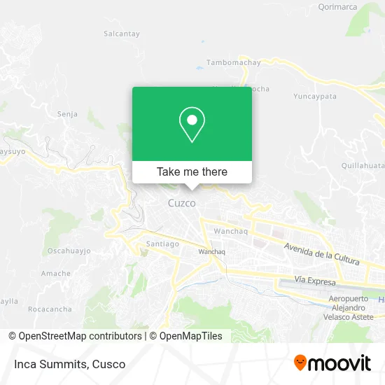 Inca Summits map