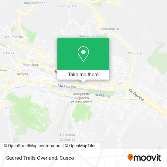 Sacred Trails Overland map