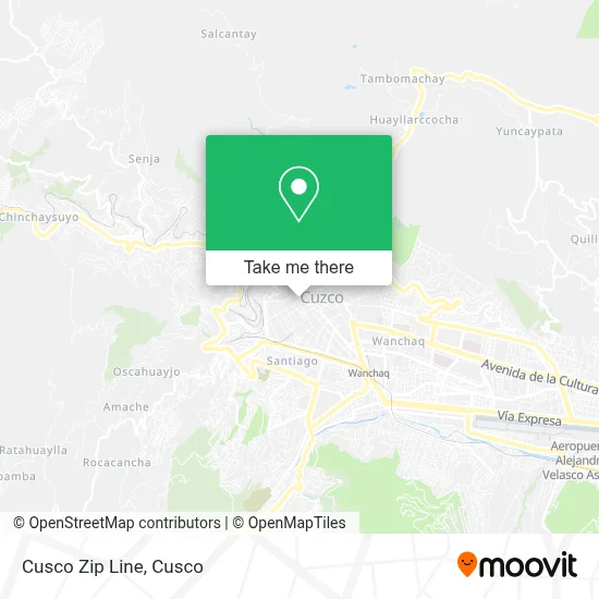 Cusco Zip Line map