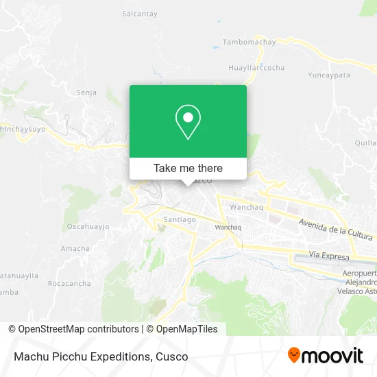 Machu Picchu Expeditions map