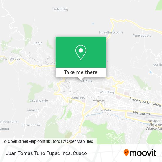 Juan Tomas Tuiro Tupac Inca map