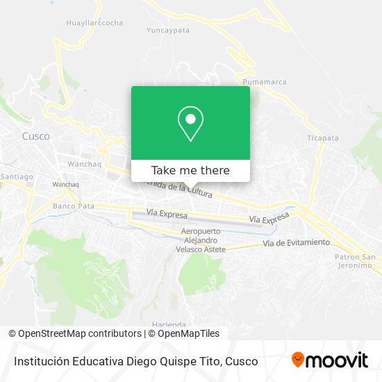 Institución Educativa Diego Quispe Tito map