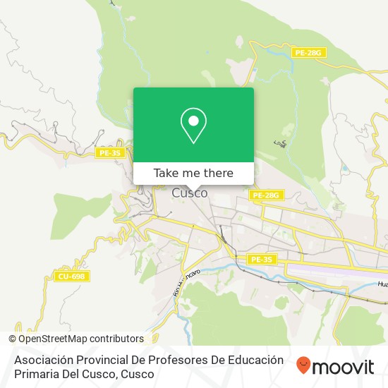 Asociación Provincial De Profesores De Educación Primaria Del Cusco map