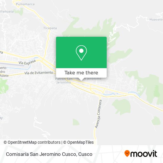 Comisaría San Jeromino Cusco map