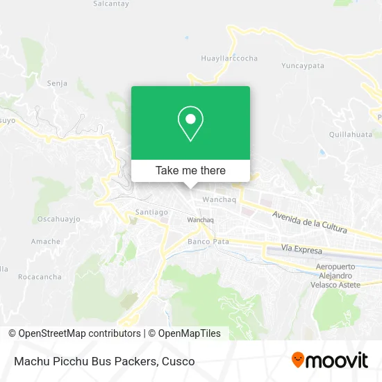 Machu Picchu Bus Packers map