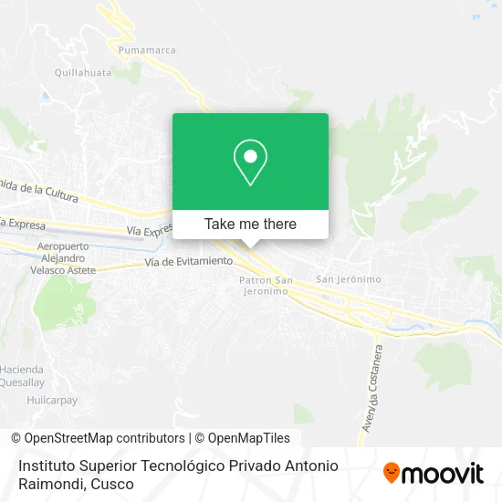 Mapa de Instituto Superior Tecnológico Privado Antonio Raimondi