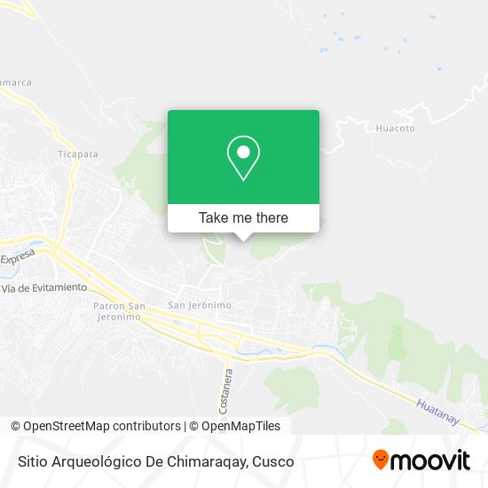Sitio Arqueológico De Chimaraqay map