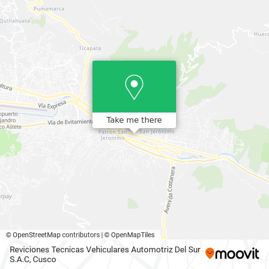 Reviciones Tecnicas Vehiculares Automotriz Del Sur S.A.C map
