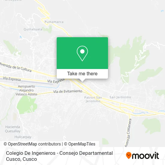 Colegio De Ingenieros - Consejo Departamental Cusco map