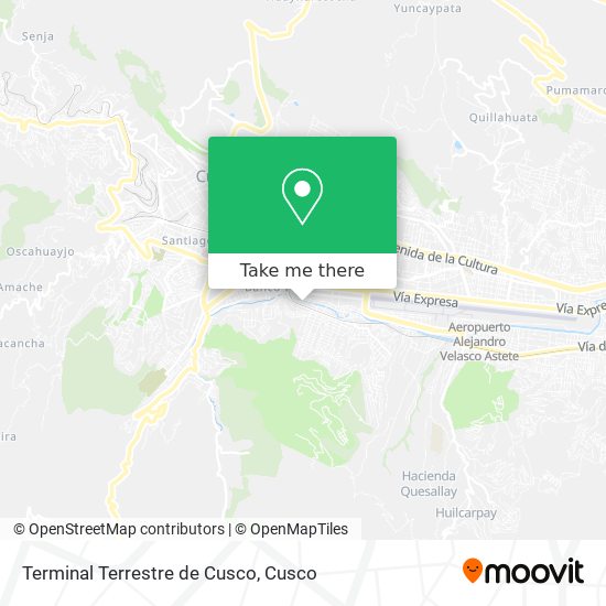 Terminal Terrestre de Cusco map