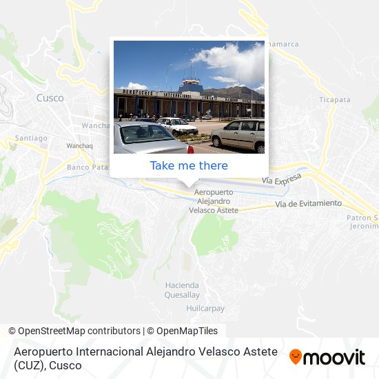 Aeropuerto Internacional Alejandro Velasco Astete (CUZ) map