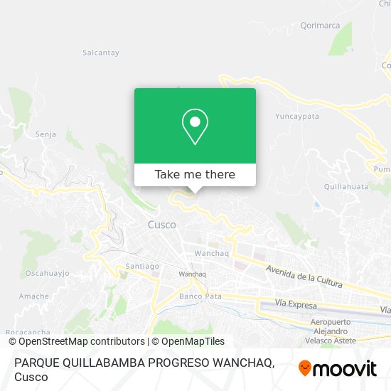 PARQUE QUILLABAMBA PROGRESO WANCHAQ map