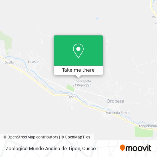 Zoologico Mundo Andino de Tipon map