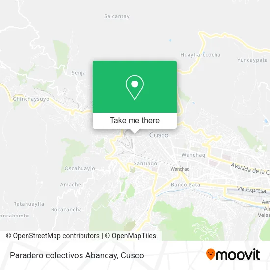Paradero colectivos Abancay map