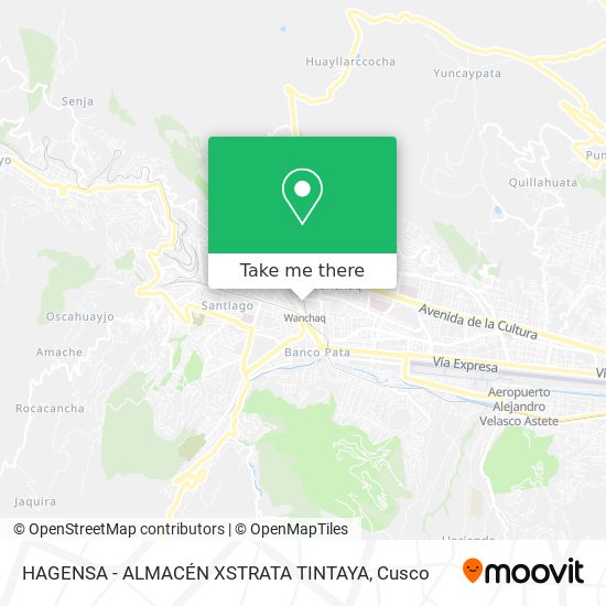 HAGENSA - ALMACÉN XSTRATA TINTAYA map