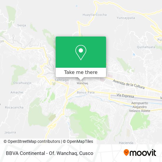 BBVA Continental - Of. Wanchaq map