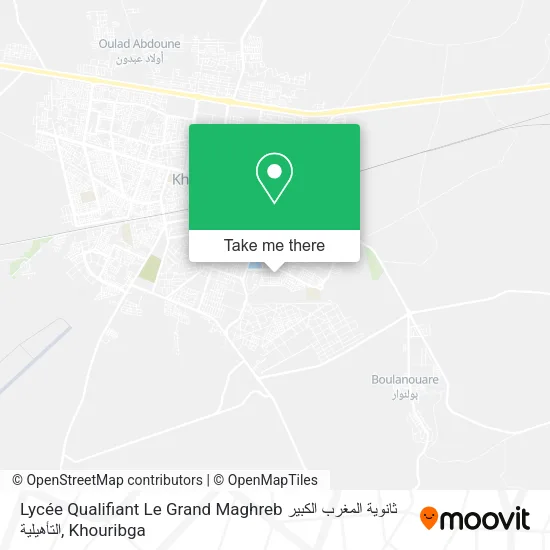Lycée Qualifiant Le Grand Maghreb ثانوية المغرب الكبير التأهيلية plan