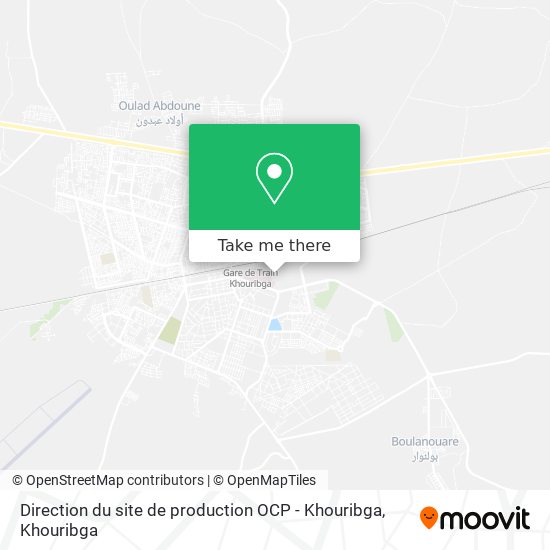 Direction du site de production OCP - Khouribga map