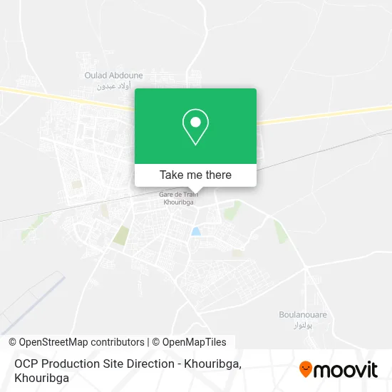 OCP Production Site Direction - Khouribga map