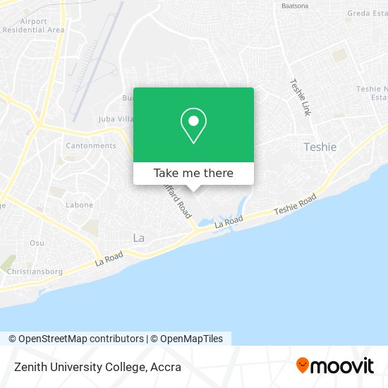 Zenith University College map