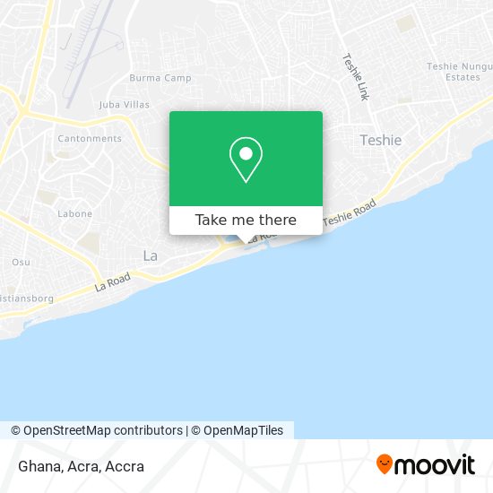 Ghana, Acra map