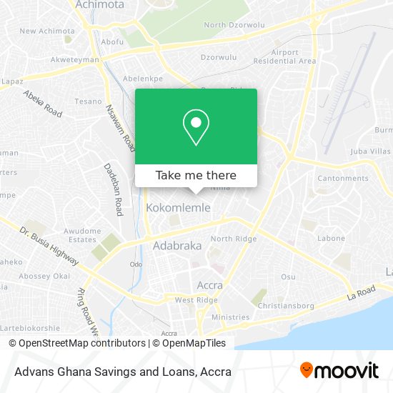 Advans Ghana Savings and Loans map