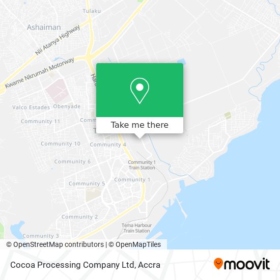 Cocoa Processing Company Ltd map