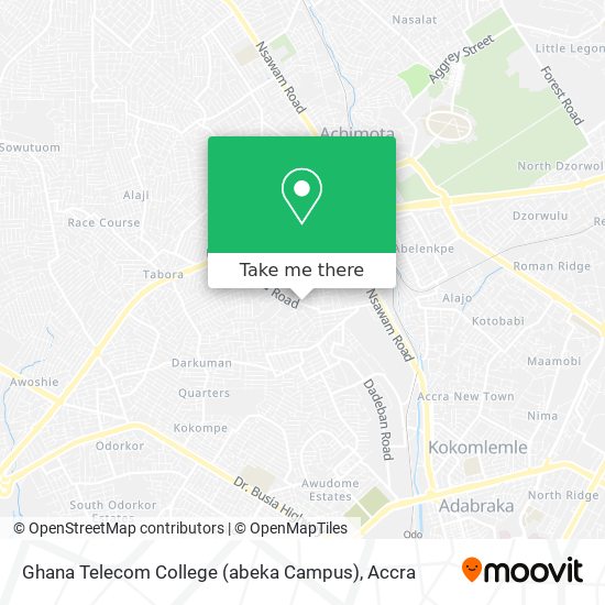 Ghana Telecom College (abeka Campus) map