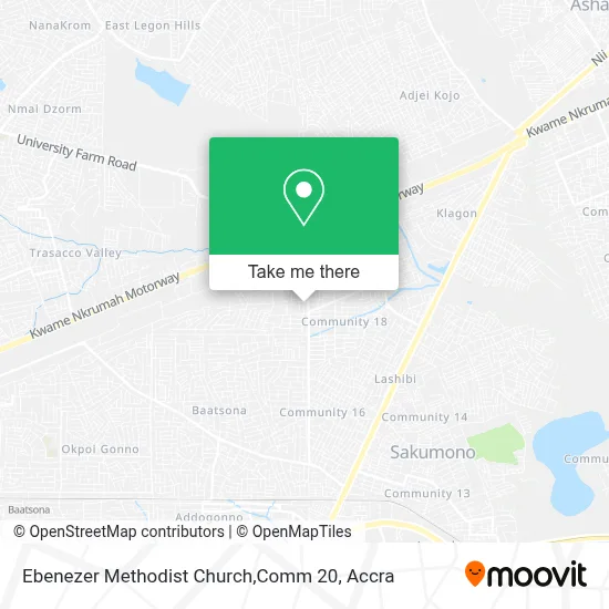 Ebenezer Methodist Church,Comm 20 map