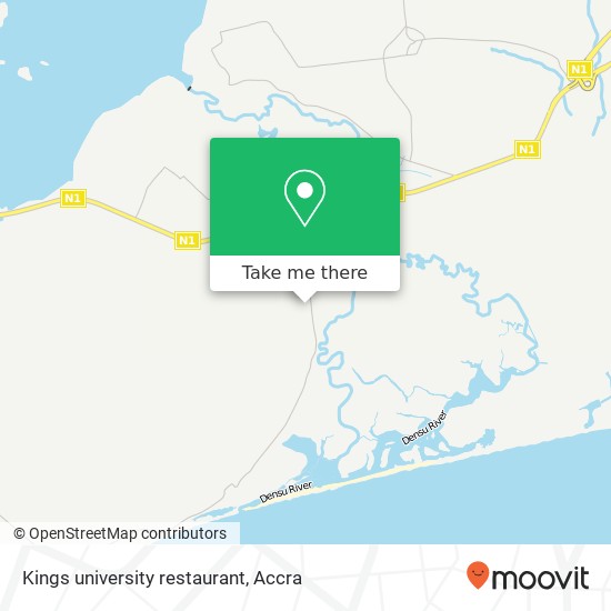 Kings university restaurant map
