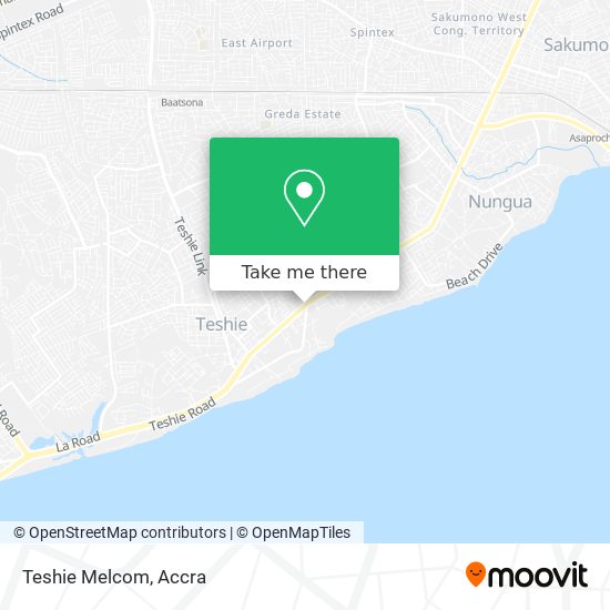 Teshie Melcom map