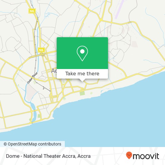 Dome - National Theater Accra map