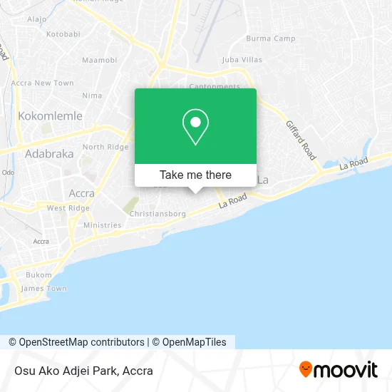 Osu Ako Adjei Park map