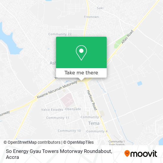 So Energy Gyau Towers Motorway Roundabout map