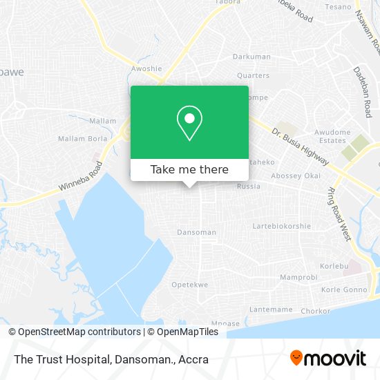 The Trust Hospital, Dansoman. map