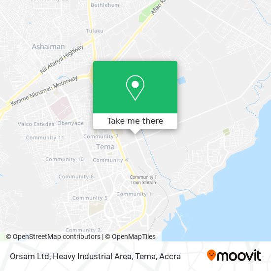 Orsam Ltd, Heavy Industrial Area, Tema map