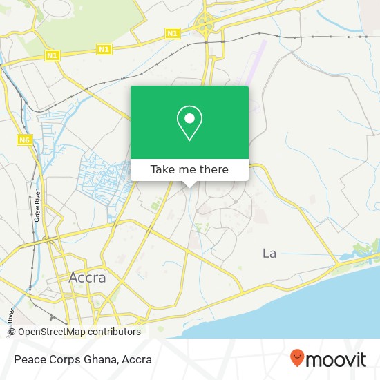 Peace Corps Ghana map