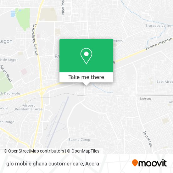 glo mobile ghana customer care map
